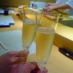 鮨 土方 - 【2016.6】シャンパンで乾杯♪
