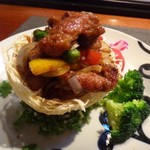 星期菜 白金 - ◆牛ヒレXOジャン炒め・・牛肉は柔らかいそうで、お味は普通だそう。