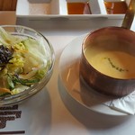 羽衣びーふ亭 - サラダ　スープ