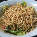 中国四川料理 天府仙臺 - 2016年7月。冷やし担々麺混ぜ混ぜの図。