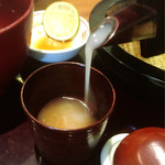 蕎麦切り あなざわ - 蕎麦湯〜