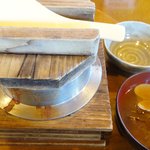 鴨鶴 - ランチ・釜めしセット　アサリの味噌汁