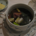 肝胆亭 - テールとネギのスープ