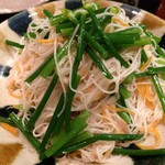 旬菜処 びいどろ - 旬菜処びいどろ(花にらソーミンタシャー)