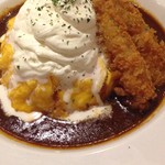 caf’e SAKURA - 泡オムにエビフライをトッピング