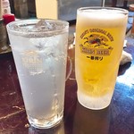 居酒屋まるちん - レモンサワー(420円)・生ジョッキ(500円)