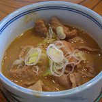 手打そば処 水車 - 生もつ煮