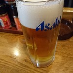 立呑・ホルモン串　千日前えん - 生ビール