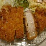 洋食亭かつ貴 - 名水ポークかつ定食　大盛(税込み1300円)