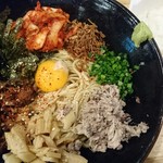 福島壱麺 - サバ背あぶらしぼり混ぜそば 870円