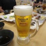 熟成魚と日本酒と藁焼き 中権丸 - 生ビール
