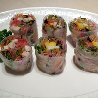 鴻臚 - 蒸し鶏と夏野菜の生春巻き(3人分)