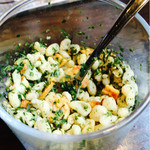 つけ麺 岩 - 天カスとにんにくチップ