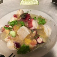 オッティモ・シーフード・ガーデン 新宿店 - トマトのジュレをかけた魚介の柑橘マリネ