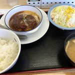 松屋 - ブラウンソースハンバーグ定食590円