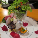 うなぎ屋酒坊・画荘 越後屋 - 28年7月　お造りとサラダ