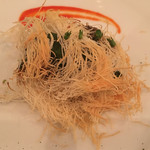 前菜の大分県産こしょうダイのカダイフ巻き