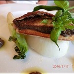 セヴレ39 - 2016・7・17　メイン　魚料理　ナガメバルのポワレ　白ワインソース