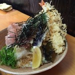 どとう ぜにや  - 2016年7月訪問、ぜにや天ぶっかけ後ろから