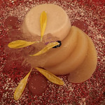 D'ORO - デザートは、白桃のコンポートとパンナコッタ