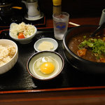 Udon kiyomoto - 豚角煮カレー定食