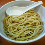 麺屋 高橋 - みそつけ麺の麺のアップ