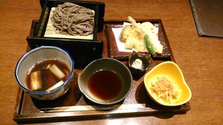 入母屋 - [料理] 鴨セイロ天麩羅御膳￥1,350 セット全景♪ｗ