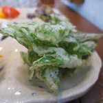 さくら食堂 - 明日葉の天ぷらアップ