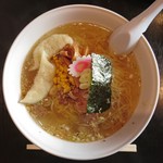 自家製麺 名無し - 塩ラーメン 水餃子ニヶ入り…税込650円