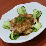 四川食府 - ゆで豚肉のニンニク和え（２８０円）２０１６年７月