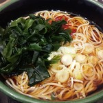 ゆで太郎 - 朝そば（おろし）+ かきあげ　→　わかめ変更