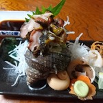 鳥料理 おかだ - サザエ刺身