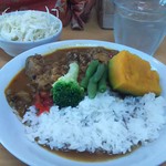 ナスとパプリカとホウレン草の挽肉カレー(小) 650円