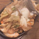 まるかみ水産 - 豚肉と野菜の鉄板焼き