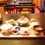 日本料理　　銀扇 - 2016　鯛めし御膳　刺身