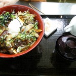 道の駅はが お食事処 楓の里 - マタギ丼セット（鹿肉丼）