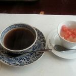割烹 新多久 - コーヒー、梅酢のゼリー