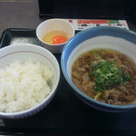 なか卯 - 肉すい朝定食(390円･税込)
