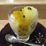 小料理 すず乃 - アムスメロンのフローズンヨーグルト