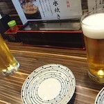 鳥若 - ビールで乾杯です