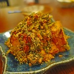 OKIRAKU - 厚揚げと高菜のたらこ炒め　580円