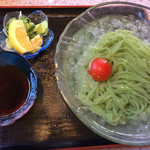 麺楽 - 2016.07.18
      【茶そば】八女の名産のお茶を練りこんだ麺