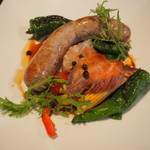 ラ・キュイジーヌ・ド　ウオタマ - (2016.7)自家製ソーセージ＆フランス産豚肩ロースグリル、グリーンペッパーソース