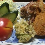 Uratani Ryokan - 揚げ物(タコ・アジ・野菜)