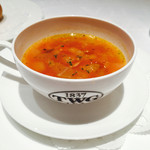 TWG TEA - メイン + スープ・ティーセット ¥850 のスープ。ミネストローネ