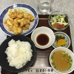 まるい食堂 - とり天定食