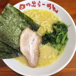 日の出らーめん - 豚骨塩らーめんのアップ