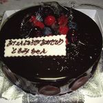 濃厚さに驚きな、チョココーティングの、2007年私のバースデーケーキ。