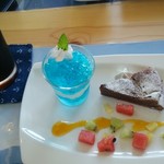 Cafe azzurra - ランチにプラス400円で追加したデザート。