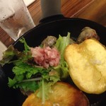 砂肝のコンフィとじゃがいも